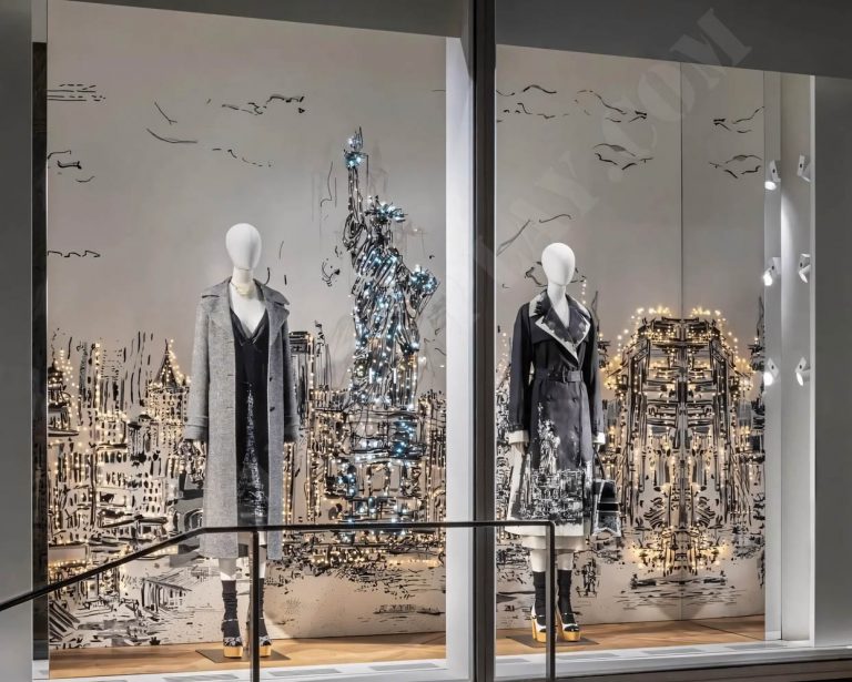 window display, store decoration, gold printing, silver printing, lenticular printing, advertising installation, creative solutions, retail brands, display stands, specialized printing