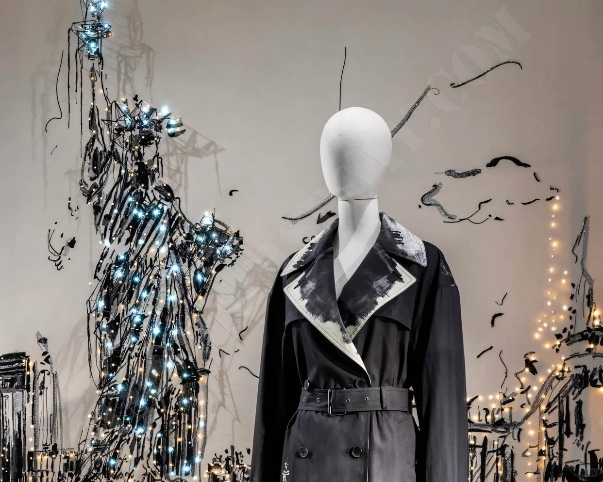 window display, store decoration, gold printing, silver printing, lenticular printing, advertising installation, creative solutions, retail brands, display stands, specialized printing
