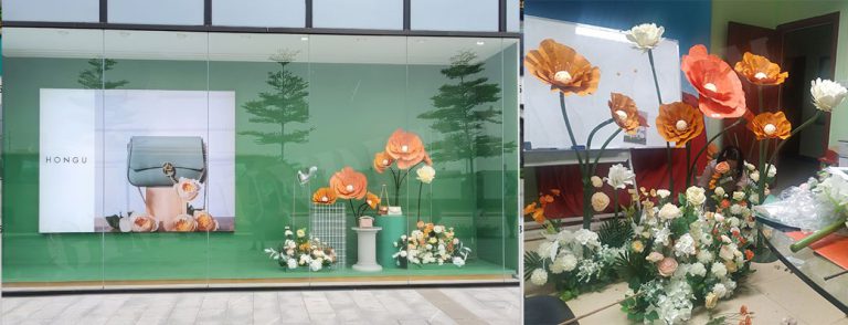 window display, store decoration, gold printing, silver printing, lenticular printing, advertising installation, creative solutions, retail brands, display stands, specialized printing