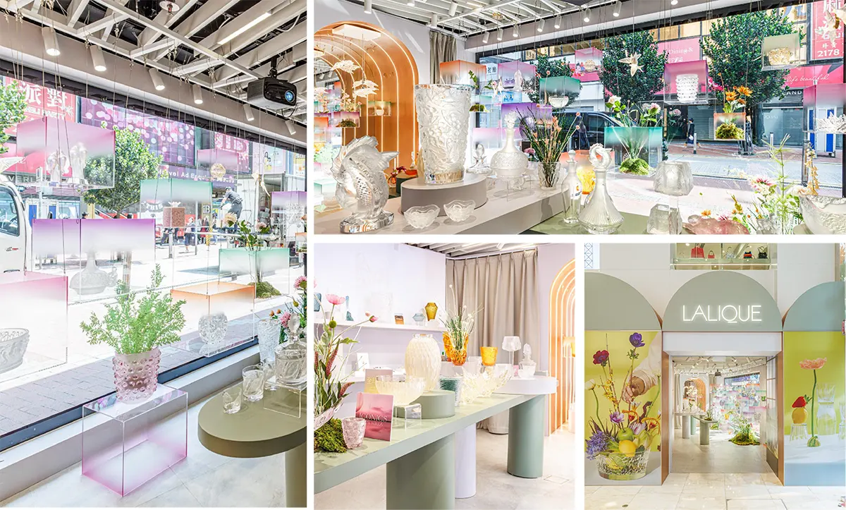 window display, store decoration, gold printing, silver printing, lenticular printing, advertising installation, creative solutions, retail brands, display stands, specialized printing