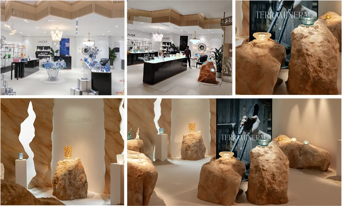 window display, store decoration, gold printing, silver printing, lenticular printing, advertising installation, creative solutions, retail brands, display stands, specialized printing