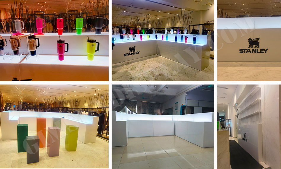 window display, store decoration, gold printing, silver printing, lenticular printing, advertising installation, creative solutions, retail brands, display stands, specialized printing