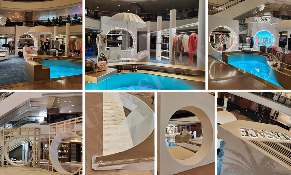 window display, store decoration, gold printing, silver printing, lenticular printing, advertising installation, creative solutions, retail brands, display stands, specialized printing
