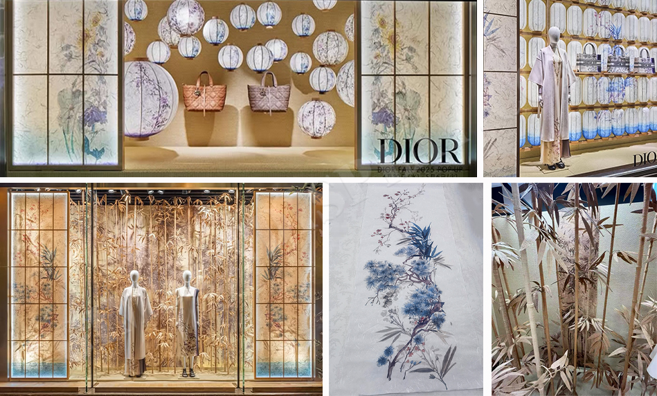 window display, store decoration, gold printing, silver printing, lenticular printing, advertising installation, creative solutions, retail brands, display stands, specialized printing
