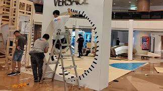 window display, store decoration, gold printing, silver printing, lenticular printing, advertising installation, creative solutions, retail brands, display stands, specialized printing